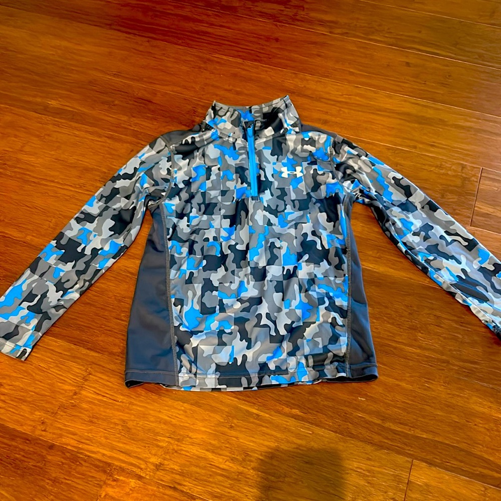 Under Armour Blue Camo lightweight quarter zip